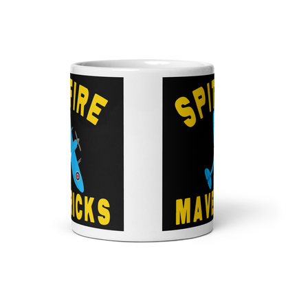 Spitfire Mavericks Double Badge White glossy mug