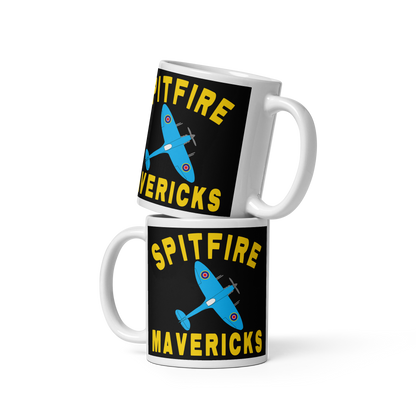 Spitfire Mavericks Double Badge White glossy mug