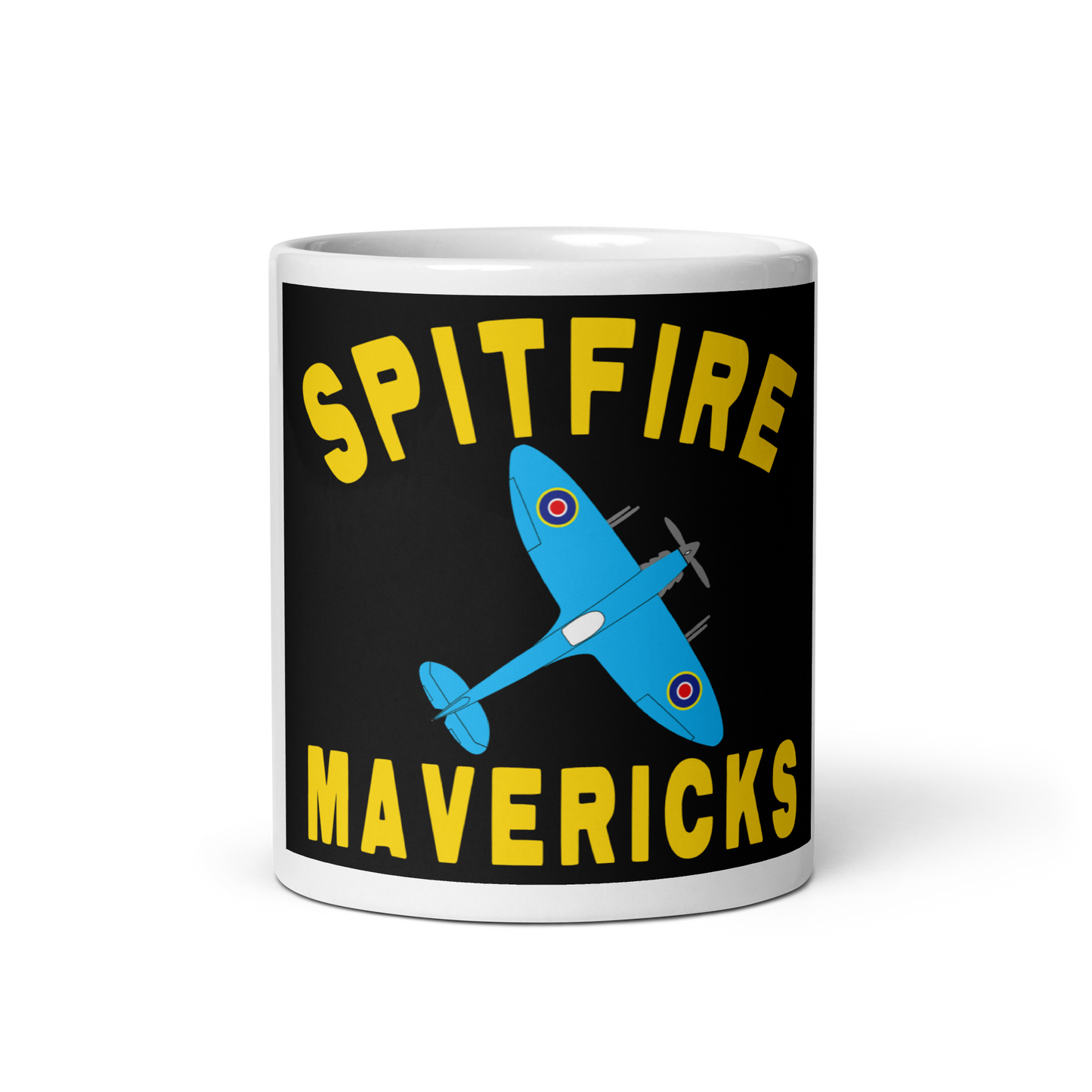 Spitfire Mavericks White glossy mug