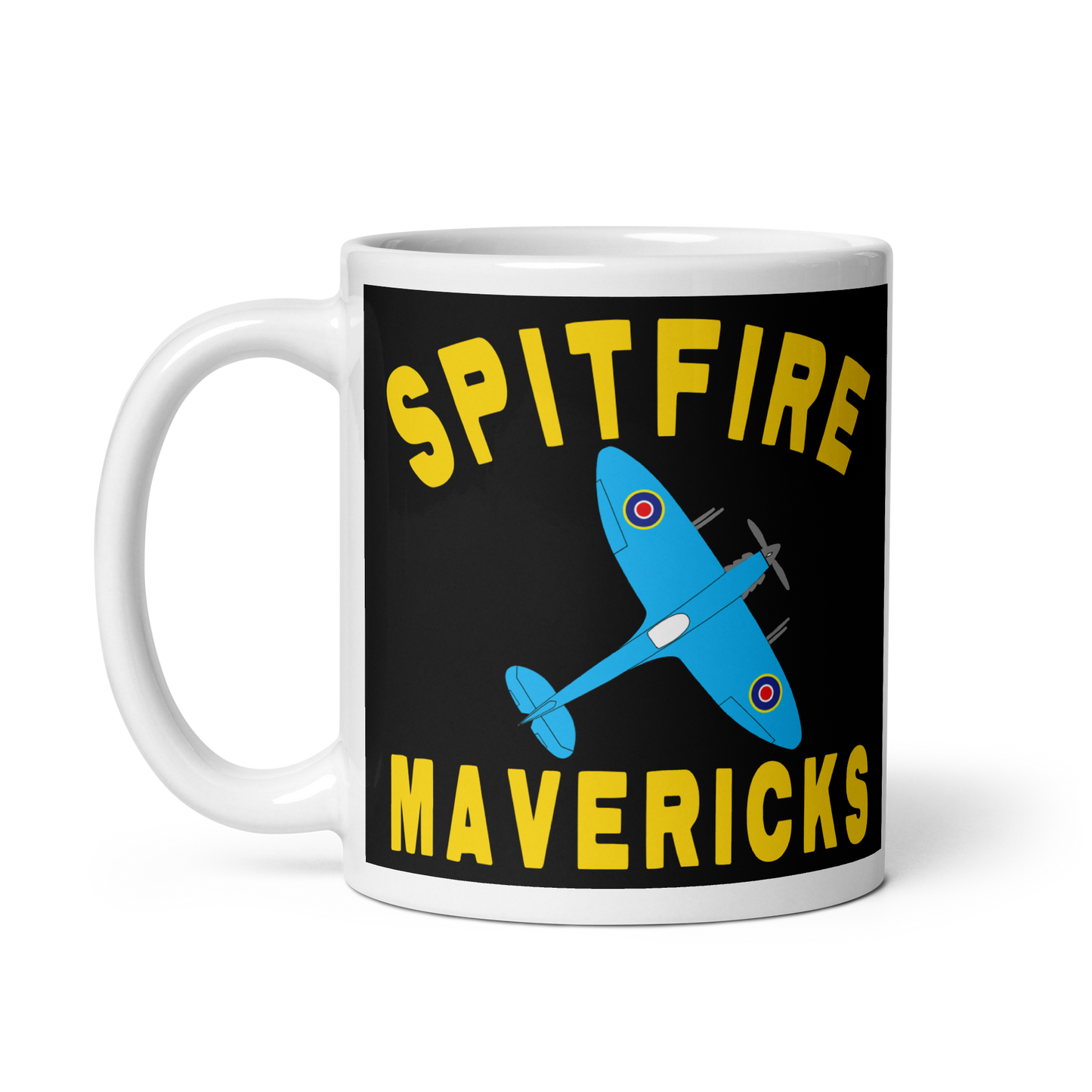 Spitfire Mavericks Double Badge White glossy mug