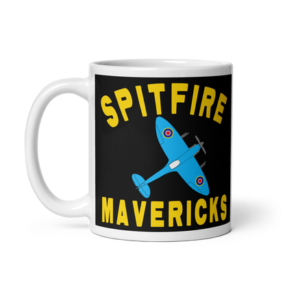 Spitfire Mavericks Double Badge White glossy mug