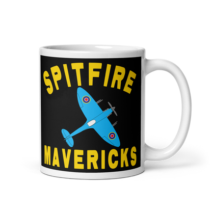 Spitfire Mavericks Double Badge White glossy mug