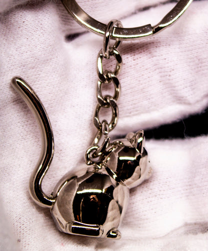 Metal Cat Keyring