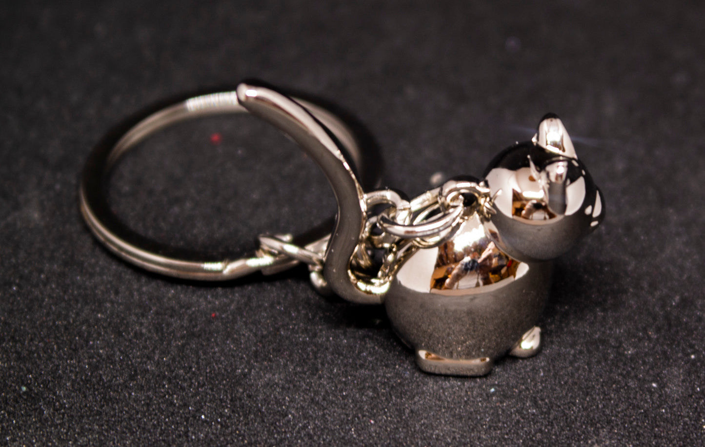 Metal Cat Keyring