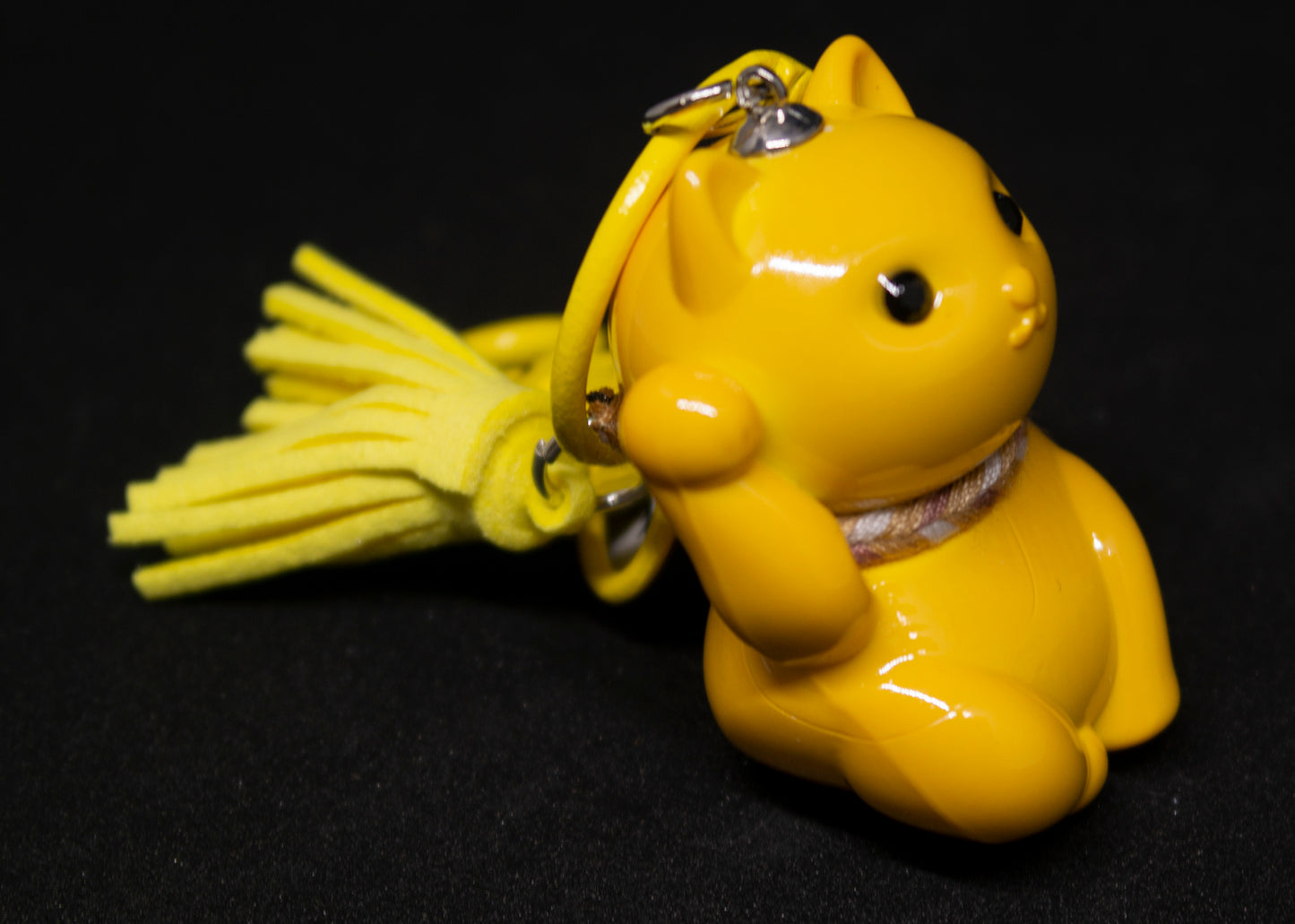 Lucky Cat Yellow Keyring