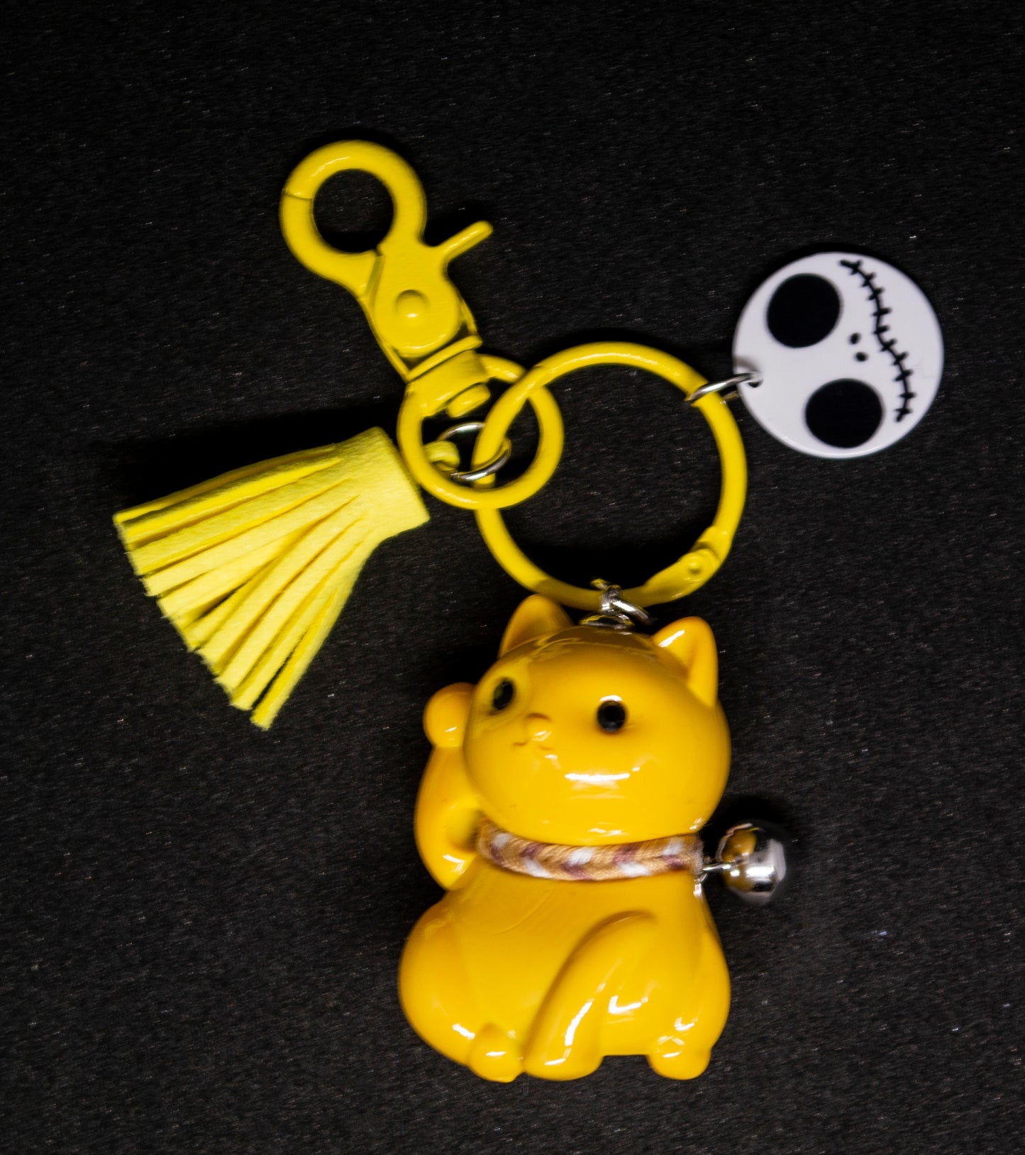 Lucky Cat Yellow Keyring