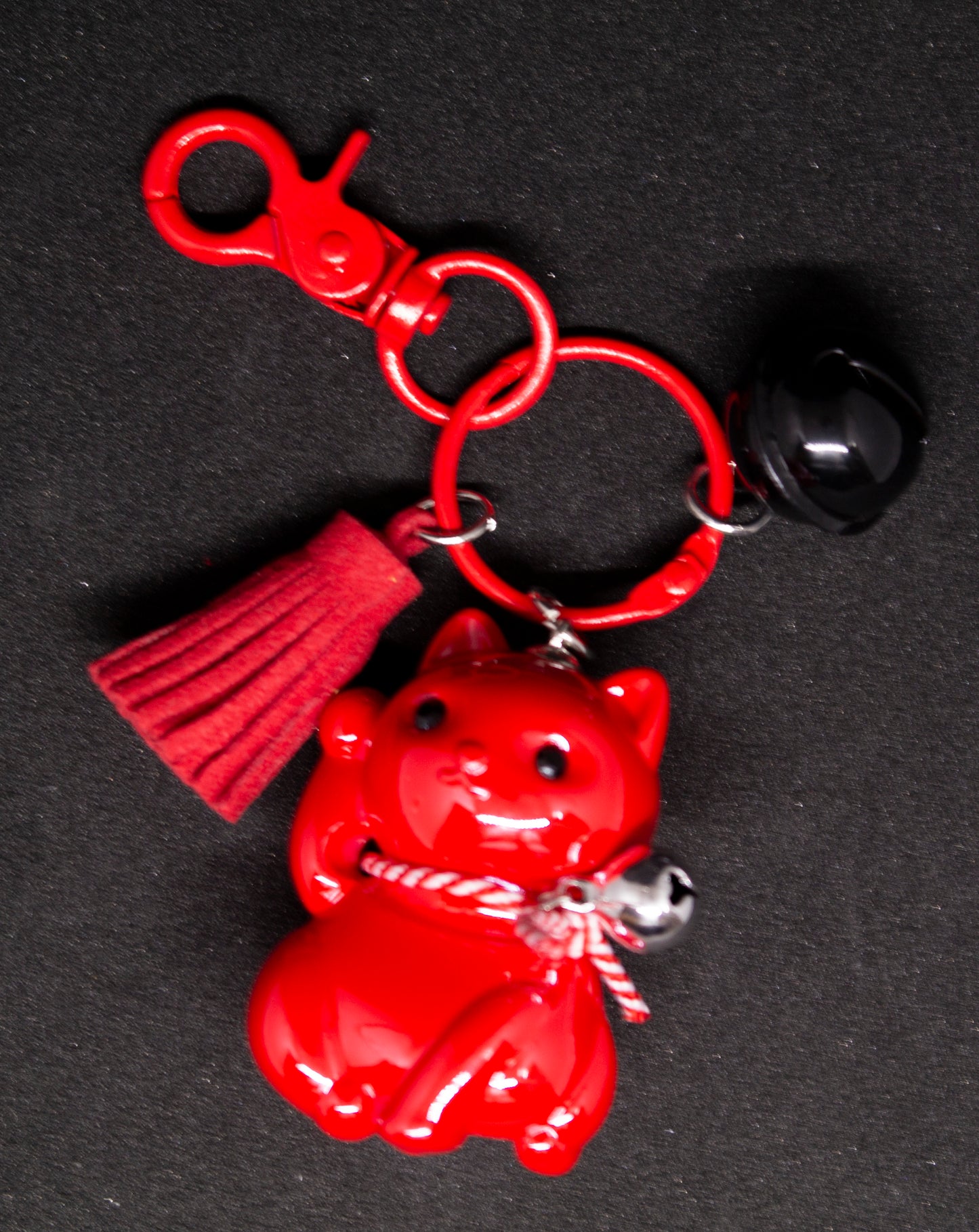 Lucky Cat Red Keyring