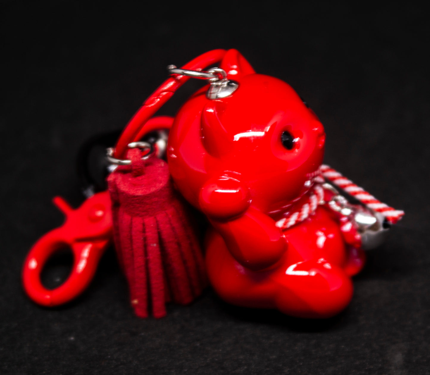 Lucky Cat Red Keyring
