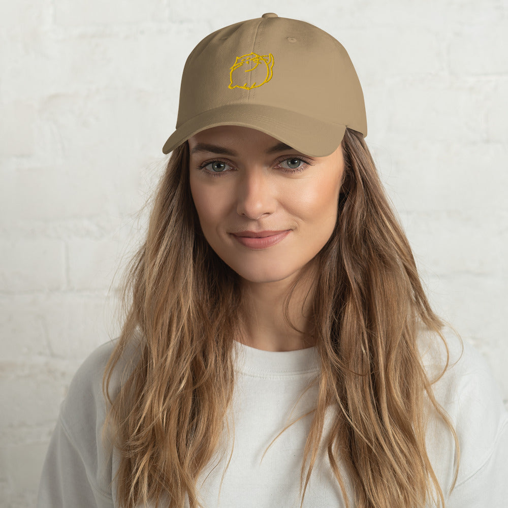 Batty Catty Fat Cat Embroidered Dad hat