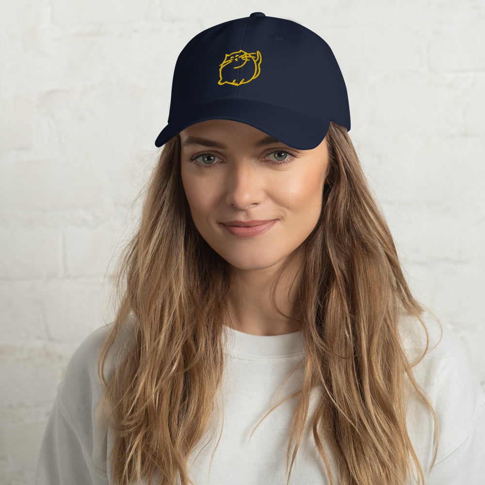 Batty Catty Fat Cat Embroidered Dad hat