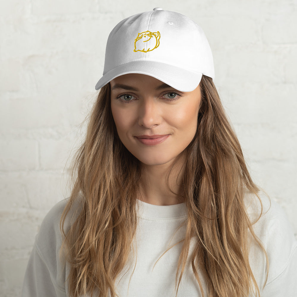 Batty Catty Fat Cat Embroidered Dad hat