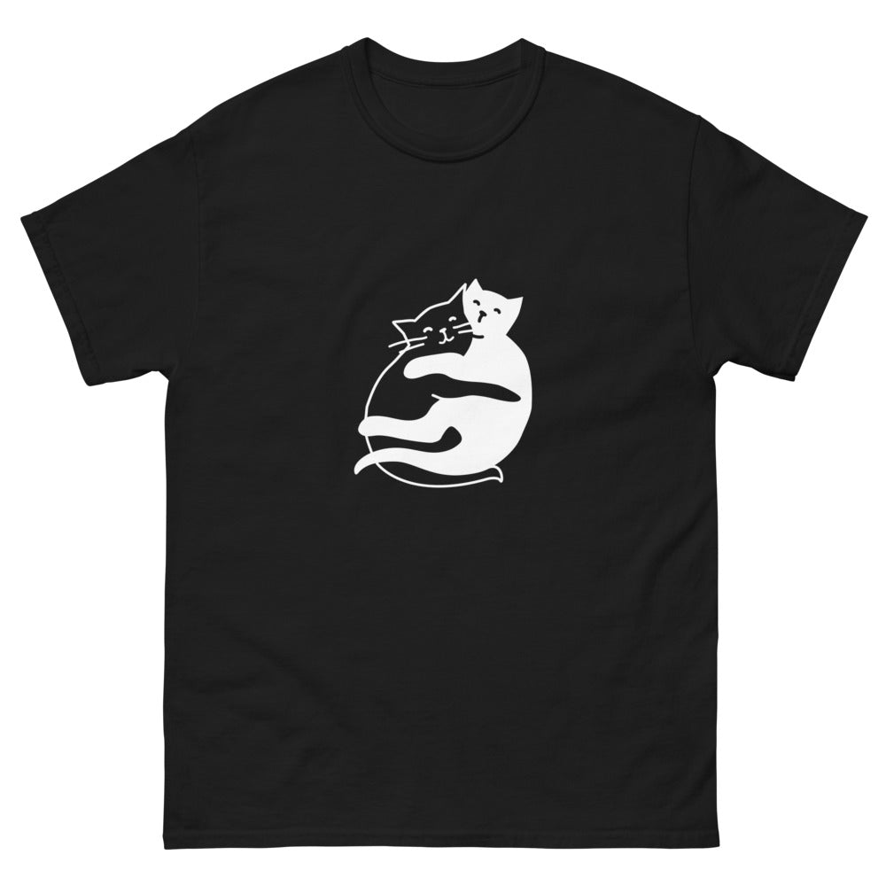 Batty Catty Yin and Yang Cats Men's heavyweight tee