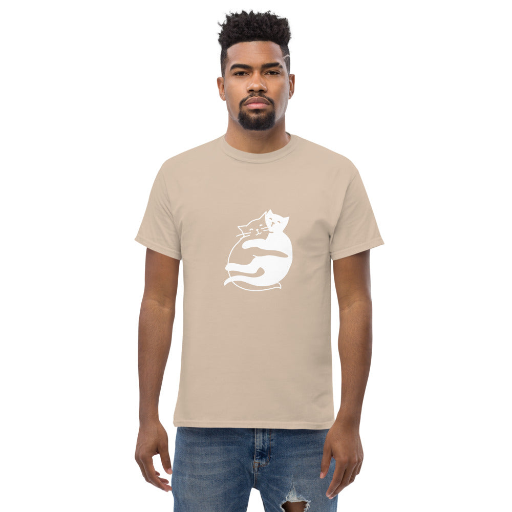 Batty Catty Yin and Yang Cats Men's heavyweight tee