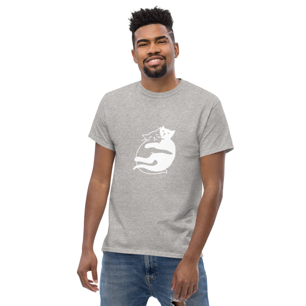 Batty Catty Yin and Yang Cats Men's heavyweight tee