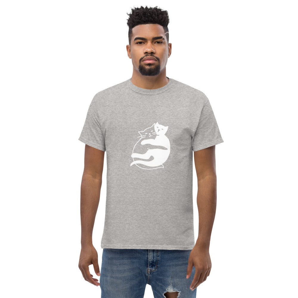 Batty Catty Yin and Yang Cats Men's heavyweight tee