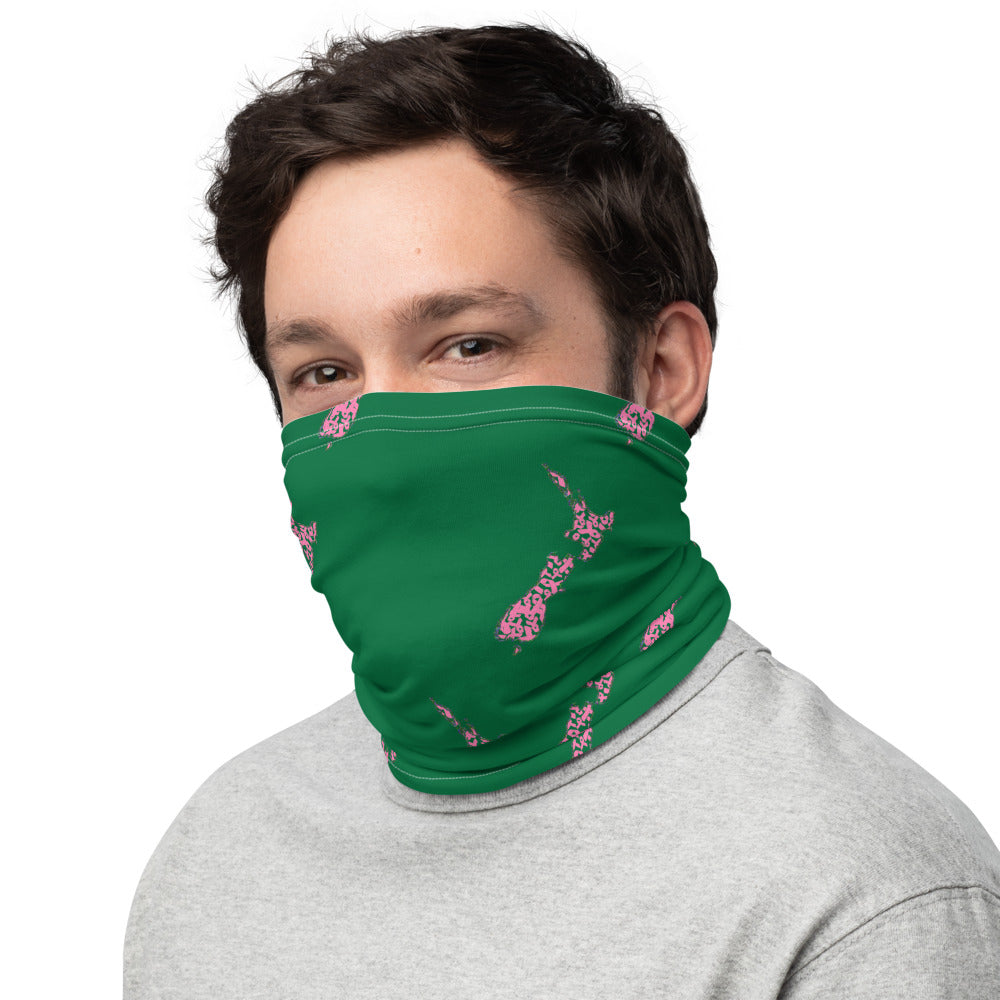 NZ Breast Cancer Dark Green - Neck Gaiter