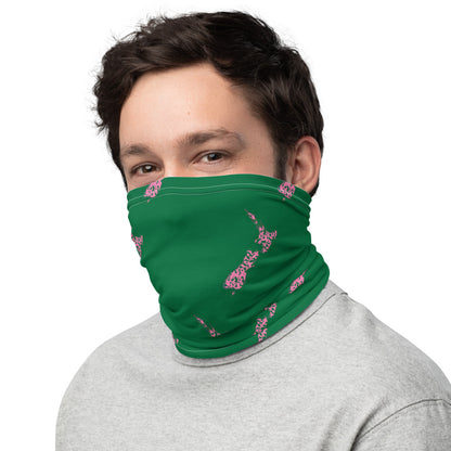 NZ Breast Cancer Dark Green - Neck Gaiter