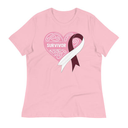 Survivor Pink Head and Neck Cancer -- Womens Relaxed T Shirt