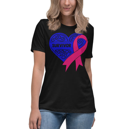 Survivor Royal Blue Breast Cancer -- Womens Relaxed T Shirt