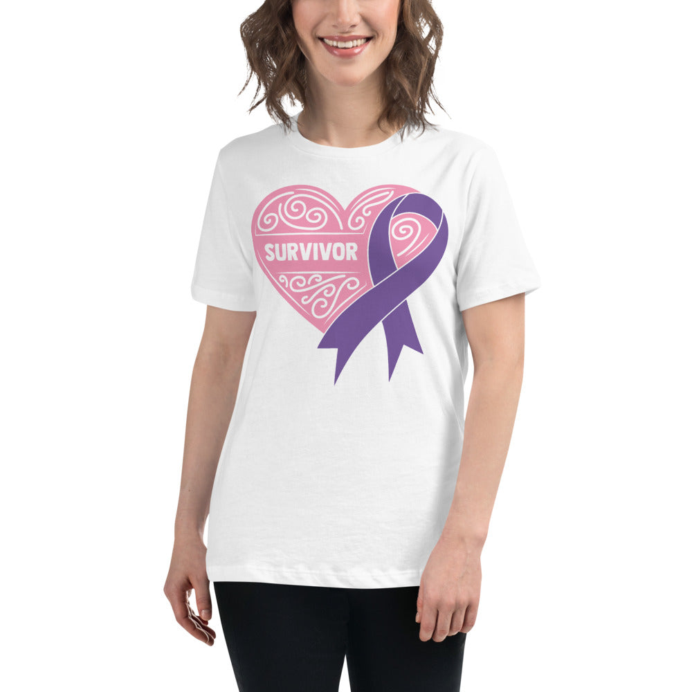 Survivor Pink All Cancers -- Womens Relaxed T Shirt