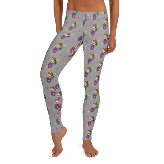 Breast Cancer Mermaid - Leggings