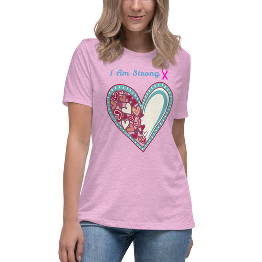 I am strong Blue Heart - Women's Relaxed T-Shirt