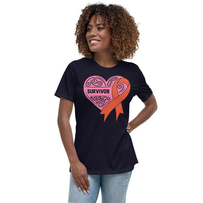 Survivor Pink Kidney Cancer -- Womens Relaxed T Shirt