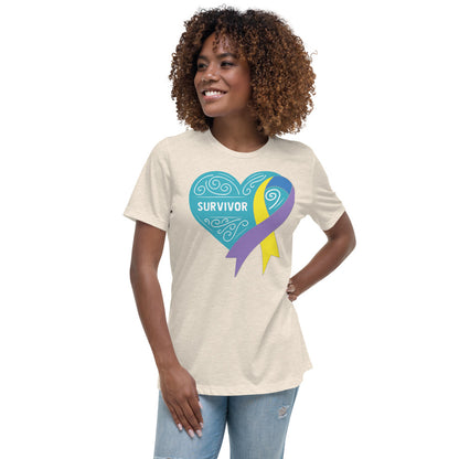 Survivor Teal Bladder Cancer -- Womens Relaxed T Shirt