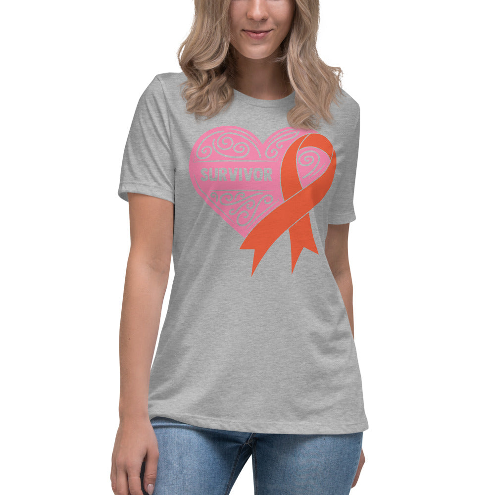 Survivor Pink Kidney Cancer -- Womens Relaxed T Shirt