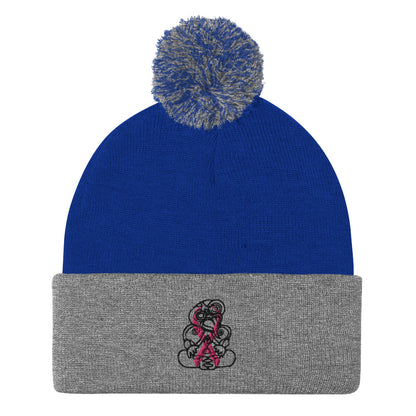 Breast Cancer Tiki - Pom-Pom Beanie