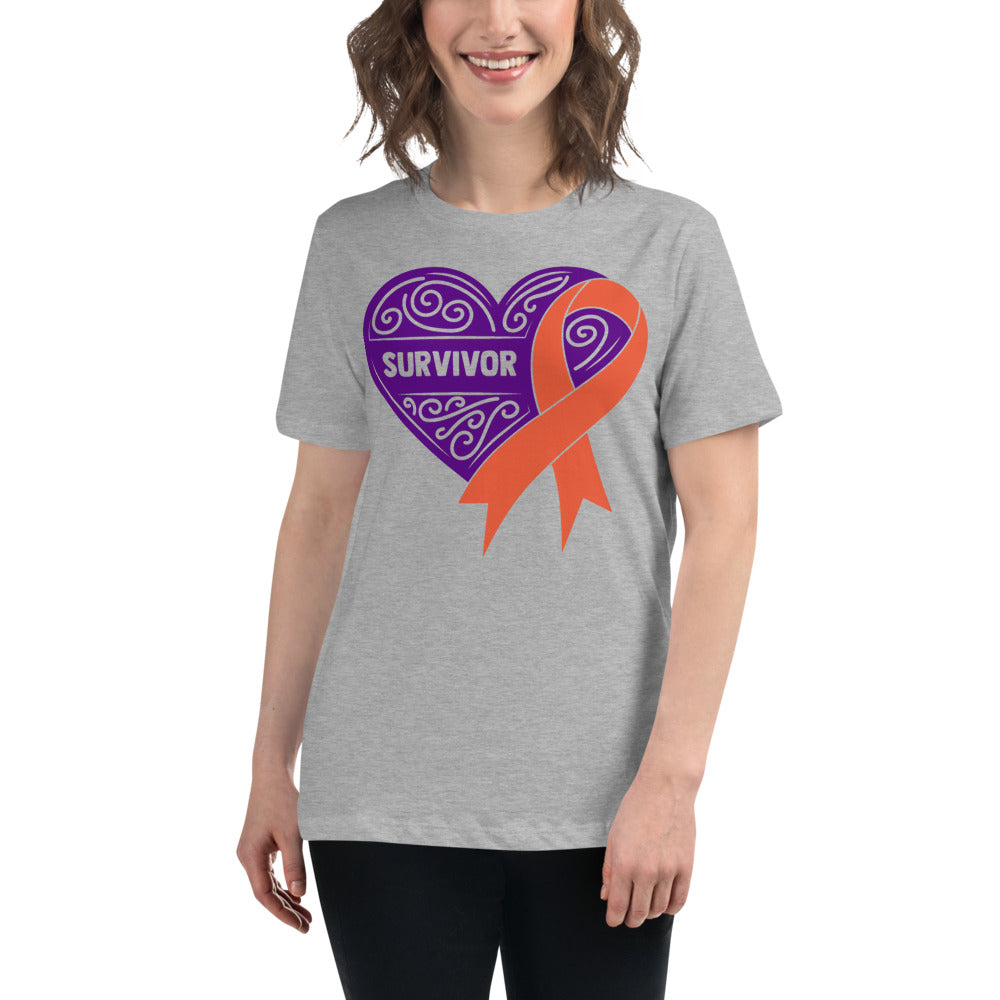 Survivor Purple Kidney Cancer -- Womens Relaxed T Shirt