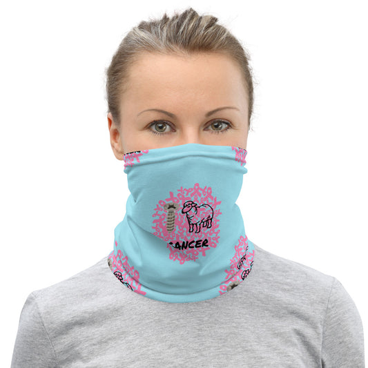 Screw Ewe Breast Cancer Light Blue - Neck Gaiter