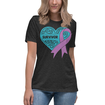 Survivor Teal Pancreatic Cancer -- Womens Relaxed T Shirt