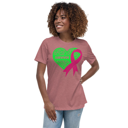 Survivor Green Breast Cancer -- Womens Relaxed T Shirt