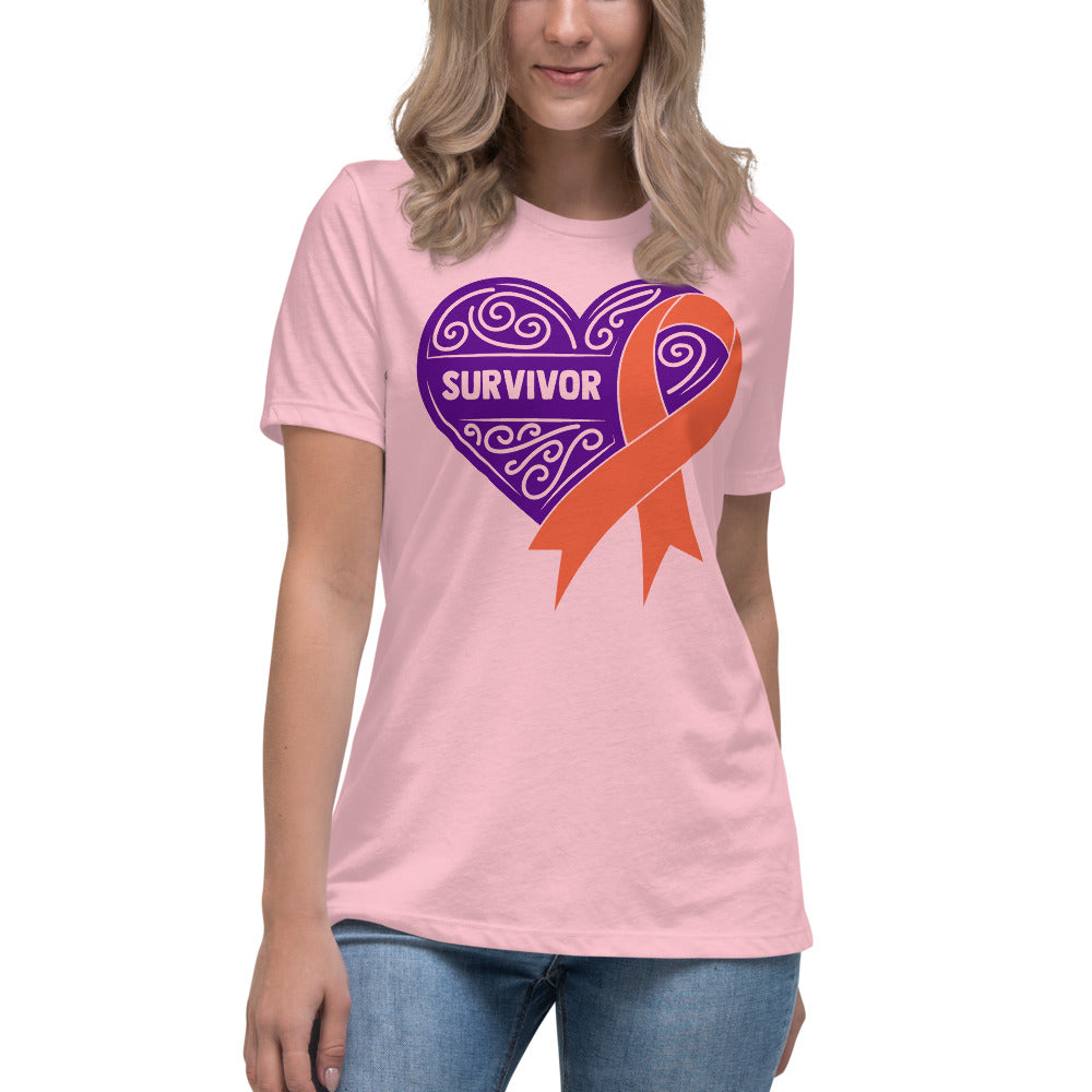 Survivor Purple Kidney Cancer -- Womens Relaxed T Shirt