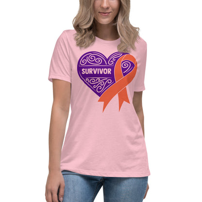 Survivor Purple Kidney Cancer -- Womens Relaxed T Shirt