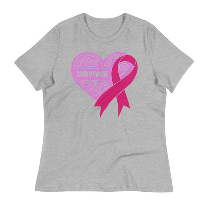 Survivor Pink Breast Cancer -- Womens Relaxed T Shirt