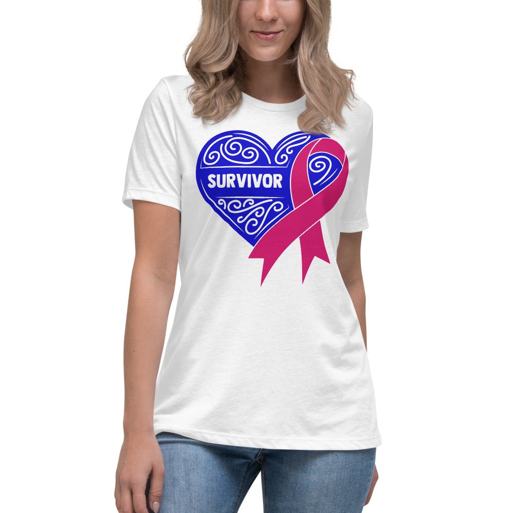 Survivor Royal Blue Breast Cancer -- Womens Relaxed T Shirt