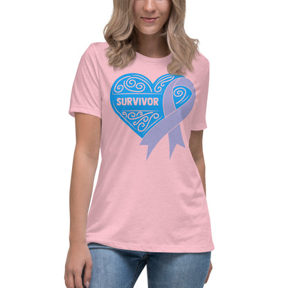 Survivor Blue Stomach Cancer -- Womens Relaxed T Shirt