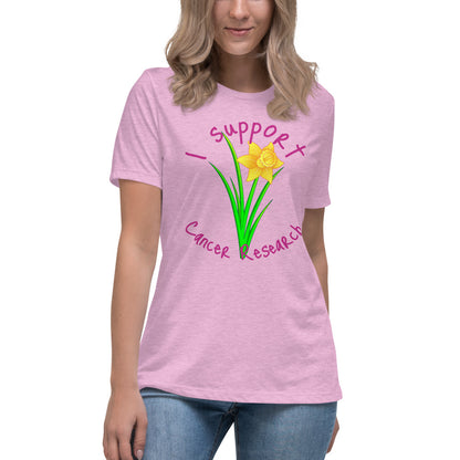 I Support Cancer Research - Women's Relaxed T-Shirt