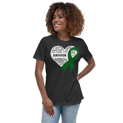 Survivor White Liver Cancer -- Womens Relaxed T Shirt