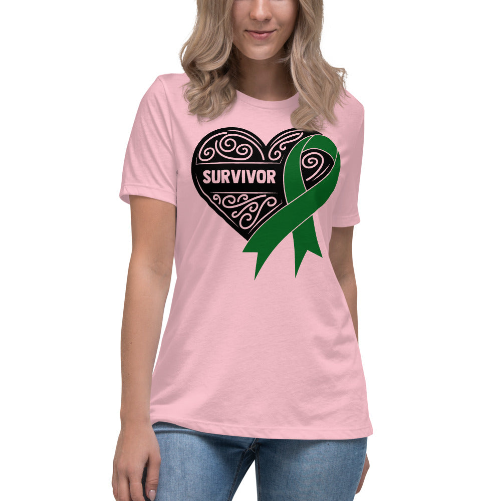 Survivor Black Liver Cancer -- Womens Relaxed T Shirt