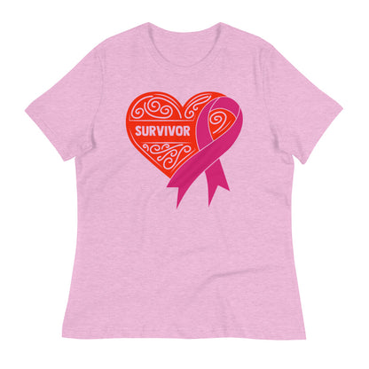 Survivor Red Breast Cancer -- Womens Relaxed T Shirt