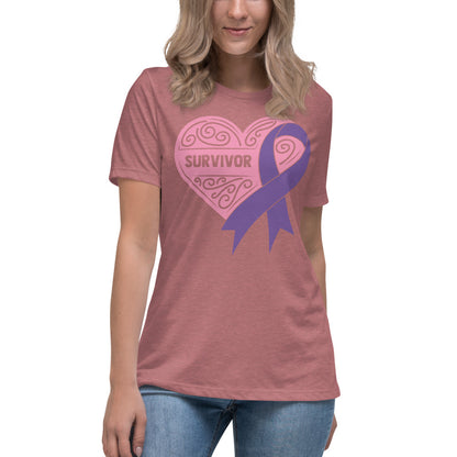 Survivor Pink All Cancers -- Womens Relaxed T Shirt