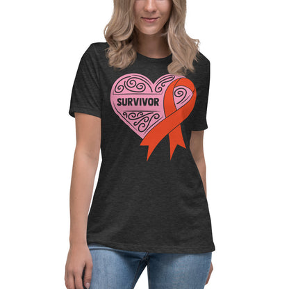 Survivor Pink Leukemia Cancer -- Womens Relaxed T Shirt