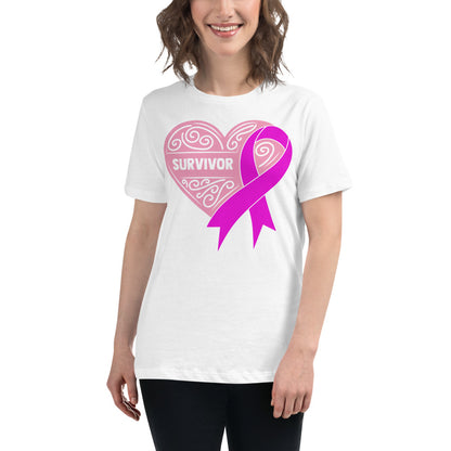 Survivor Soft Pink Breast Cancer -- Womens Relaxed T Shirt