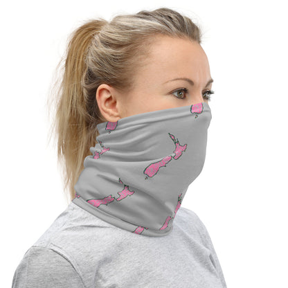 NZ Breast Cancer Grey - Neck Gaiter