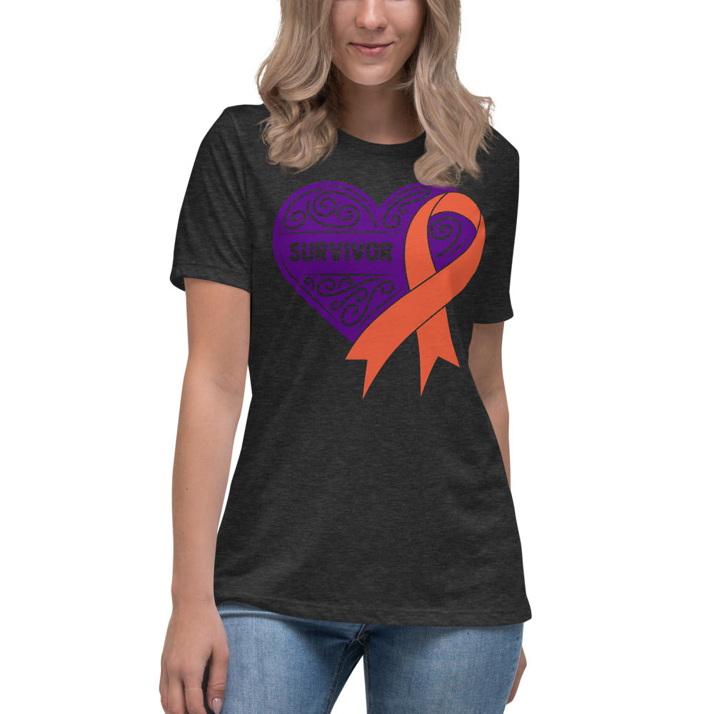 Survivor Purple Kidney Cancer -- Womens Relaxed T Shirt