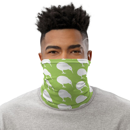 NZ Kiwi white Green - Neck Gaiter