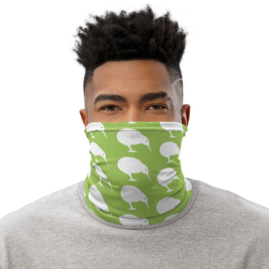 NZ Kiwi white Green - Neck Gaiter